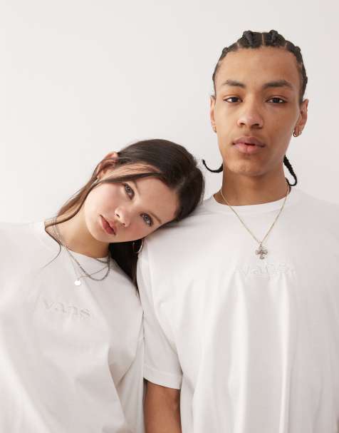 Vans essential oversized fit back print logo t-shirt in off white - IVORY - view 1