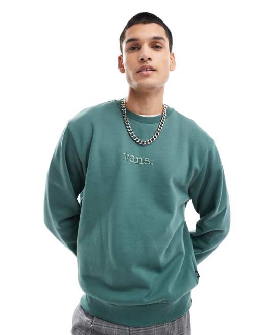 Vans essential relaxed sweatshirt in dark green ASOS