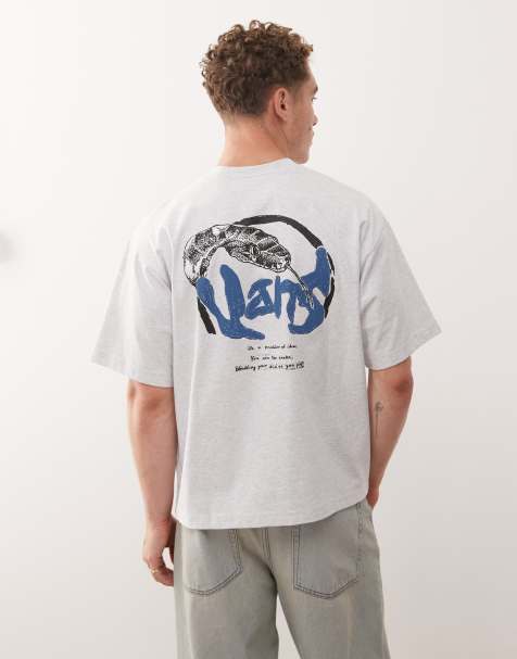 Vans - Evolve - T-shirt in gemêleerd lichtgrijs - view 1