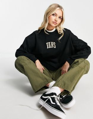 Vans Exaggerate sweatshirt in black Exclusive at ASOS