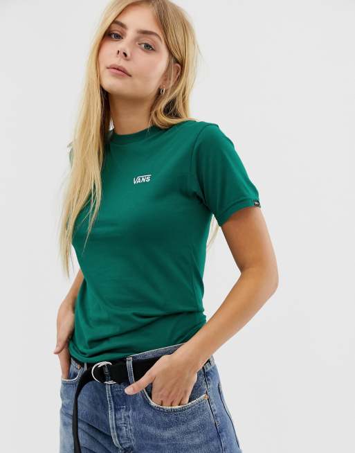 Vans exclusive green small logo t shirt ASOS