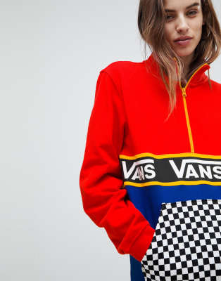 vans half zip jacket