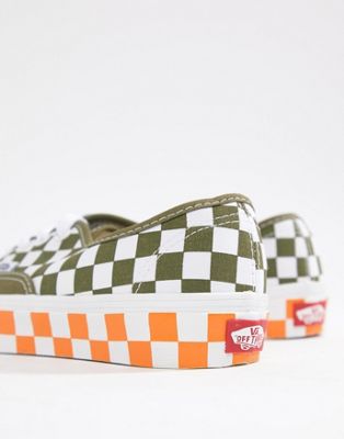 vans authentic trainers in mixed checkerboard
