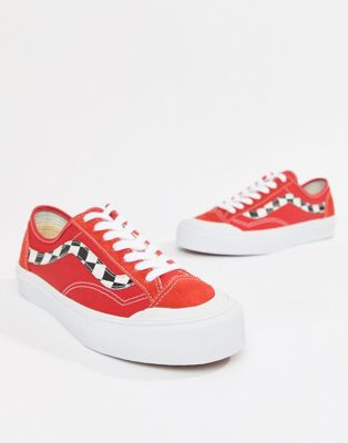 vans exclusive red style 36 decon sf trainers