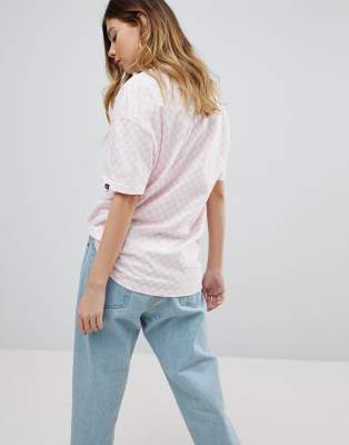 vans pink checkerboard shirt