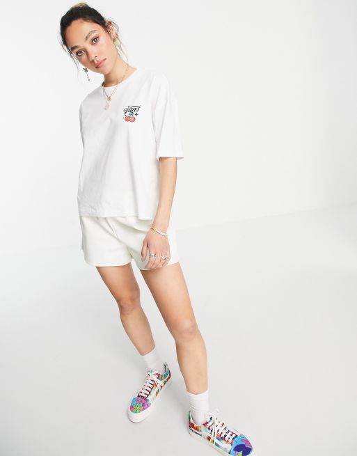 Vans - Exclusivité ASOS - Occasion - T-shirt crop top avec imprimé au dos - Blanc, 4 de 4
