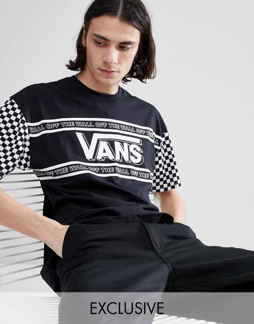 Vans Exclusivit ASOS T shirt avec manches motif damier