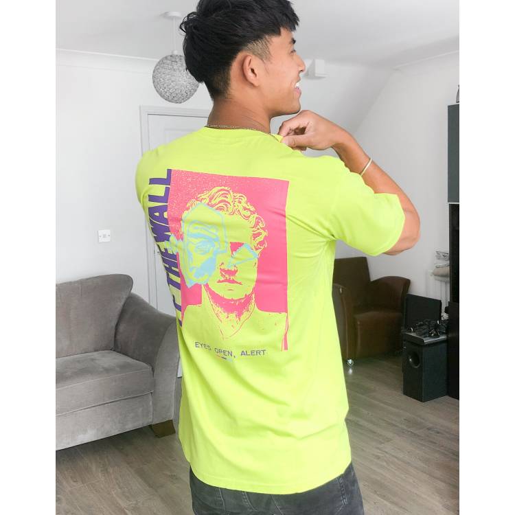 Vans Eyes Open t shirt in lime green ASOS