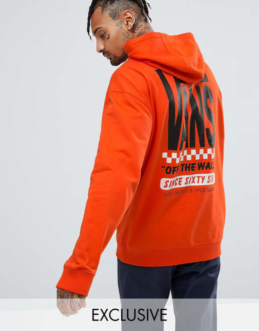 Orange on sale hoodie vans