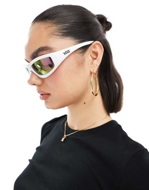 Vans – Felix – Sonnenbrille in Weiß/Verspiegelt