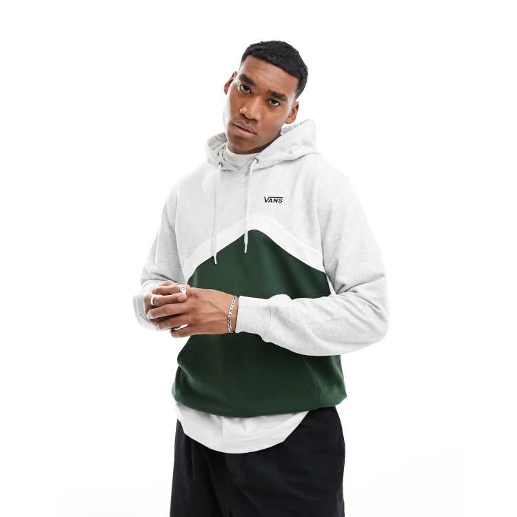 Vans Felpa con cappuccio grigia color block con riga laterale ASOS