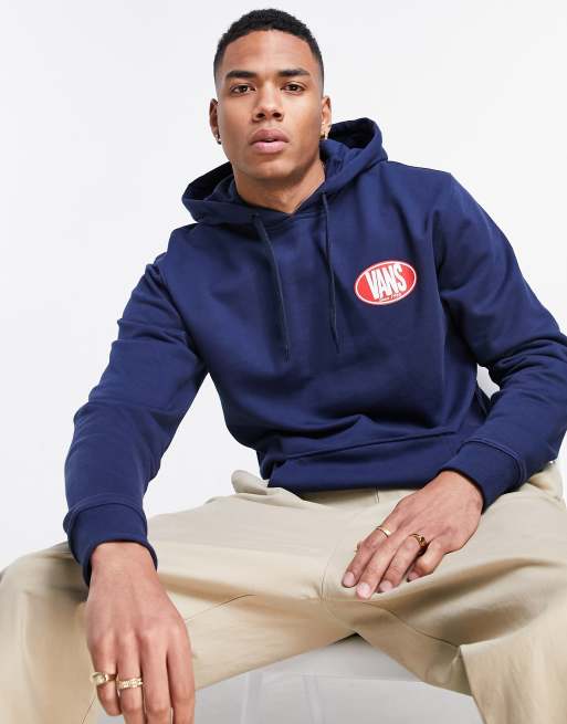 Vans Felpa sportiva con cappuccio e logo ovale r tro colore blu