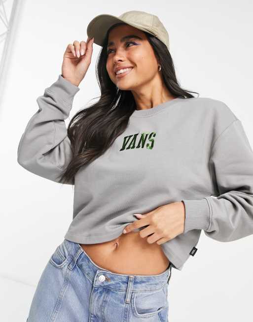 Felpa vans grigia hot sale donna