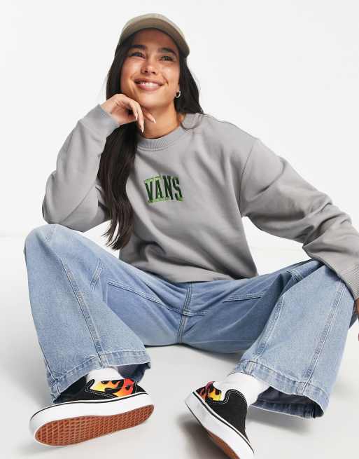 Felpa grigia vans donna hot sale