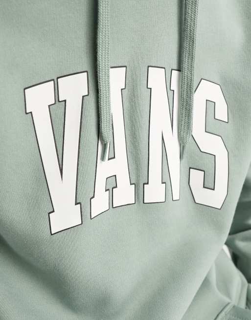 Vans Felpa verde con cappuccio e logo stile college