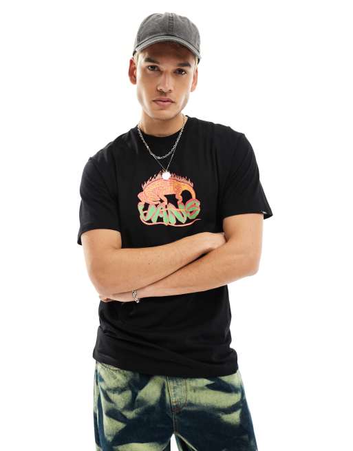 Vans - Fiery Friend - T-shirt in zwart