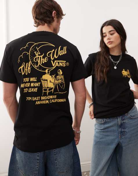 Vans fine dining graphic back print t-shirt in black - view 1