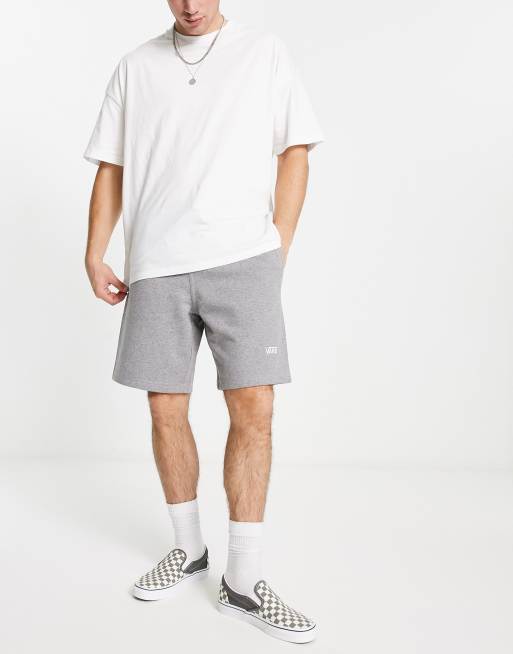 Vans Fleece logo jogger shorts in grey