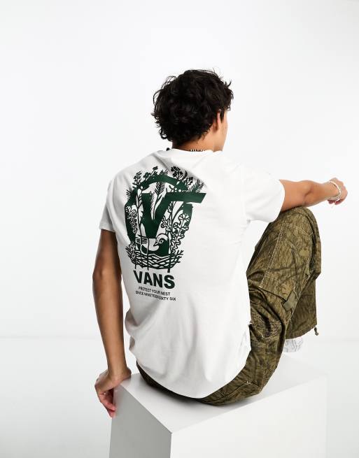 Vans floating around t-shirt with back print in white | ASOS