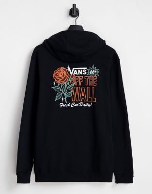 vans flower hoodie