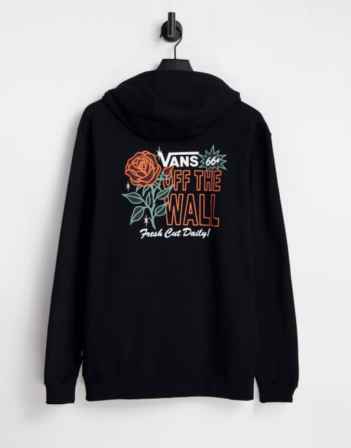 Vans Flower Shoppe Sweat capuche imprim au dos Noir ASOS