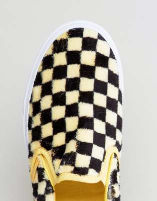 fluffy checkered vans