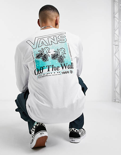 T-Shirts & Vests Vans Fly Net long sleeve t-shirt in white 