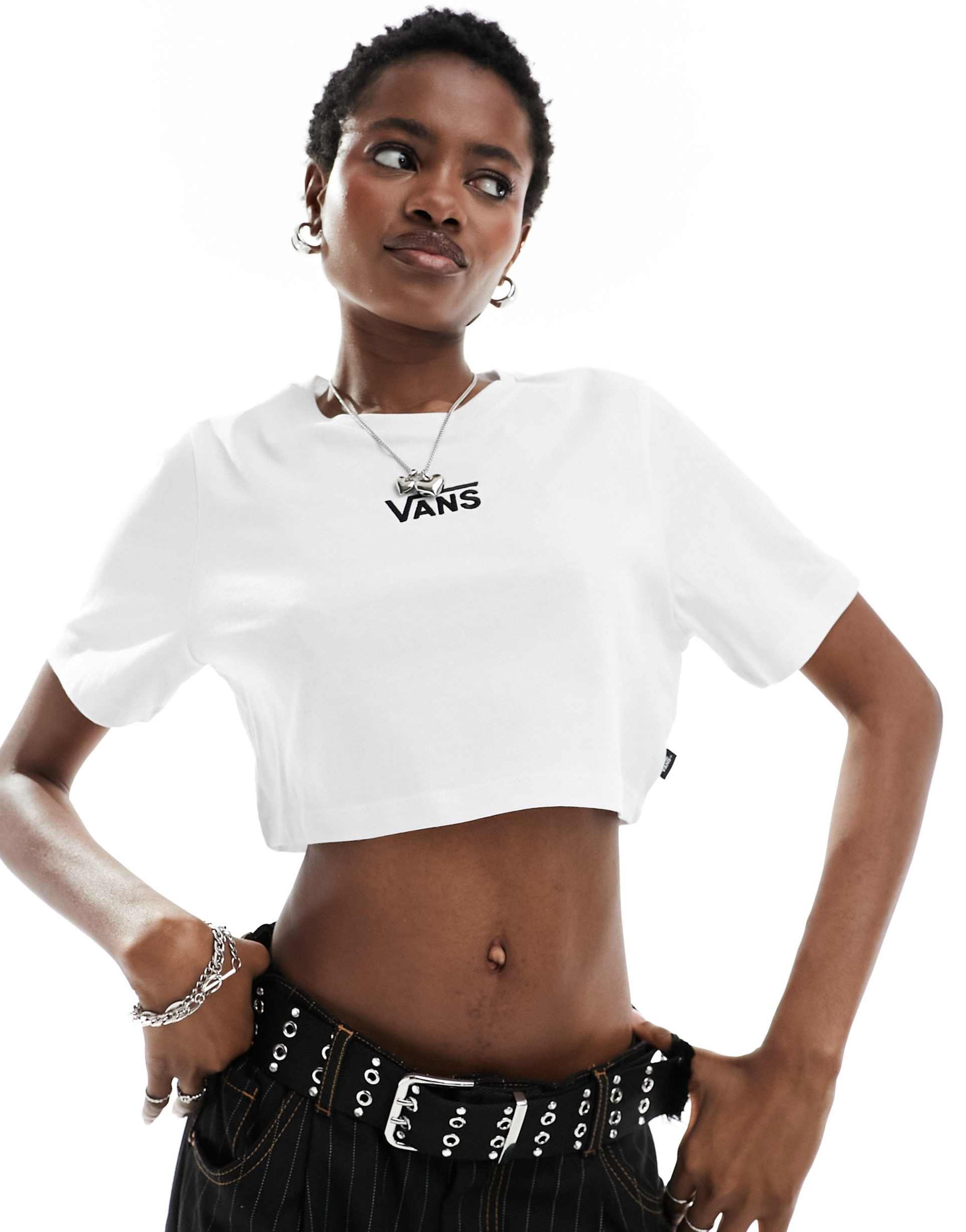 vans flying baby tee in white
