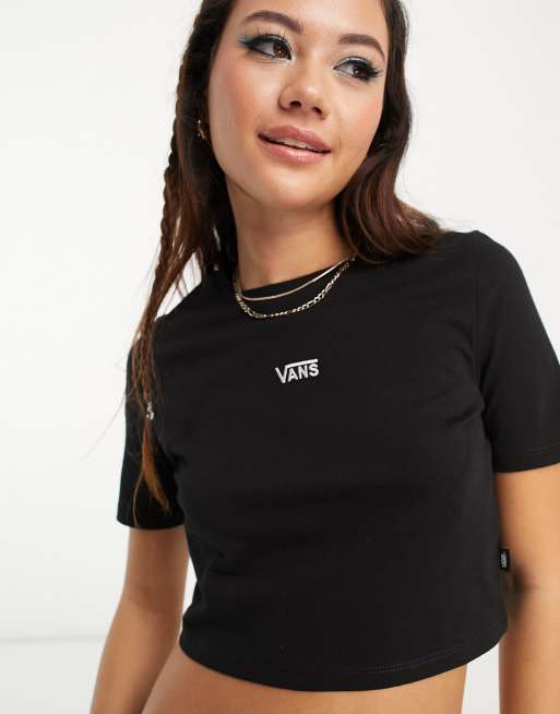 Vans flying v crop top in black | ASOS