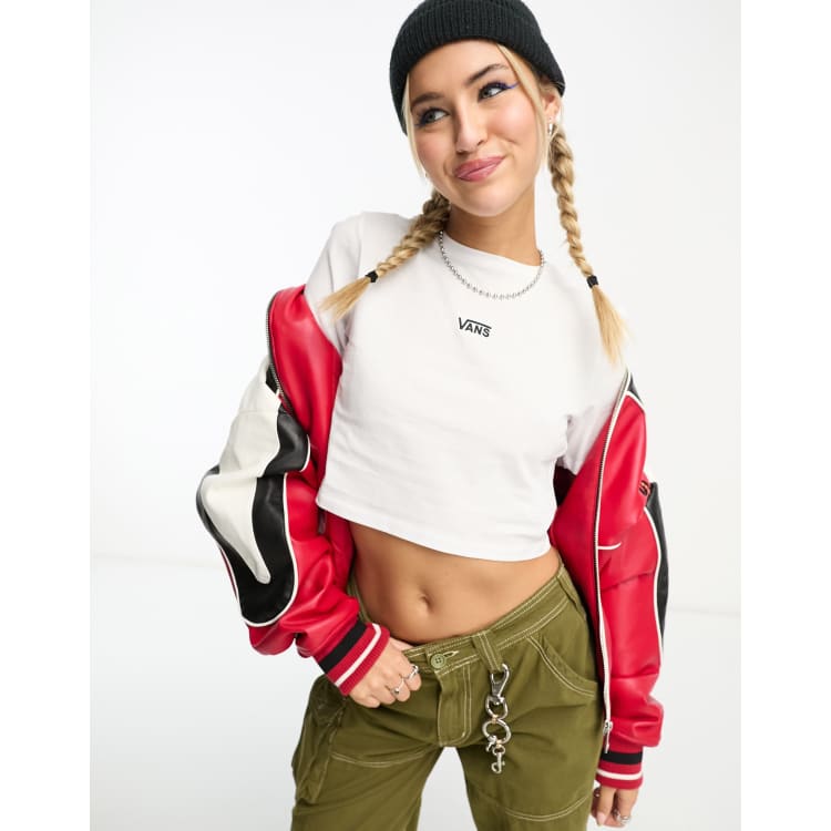 White vans hot sale crop top