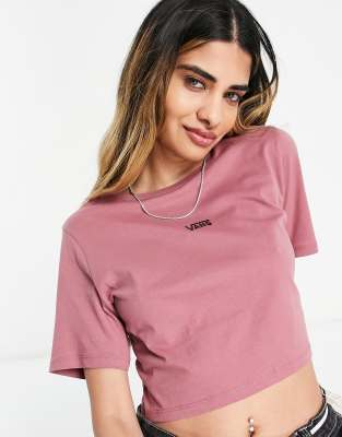 Vans Flying V cropped t-shirt in pink