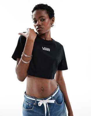 Vans - Flying V - Kurzes T-Shirt in Schwarz mit Rundhalsausschnitt und Logo