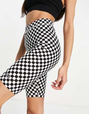 Vans Checkerboard Legging Shorts Black MD at  Women's Clothing store