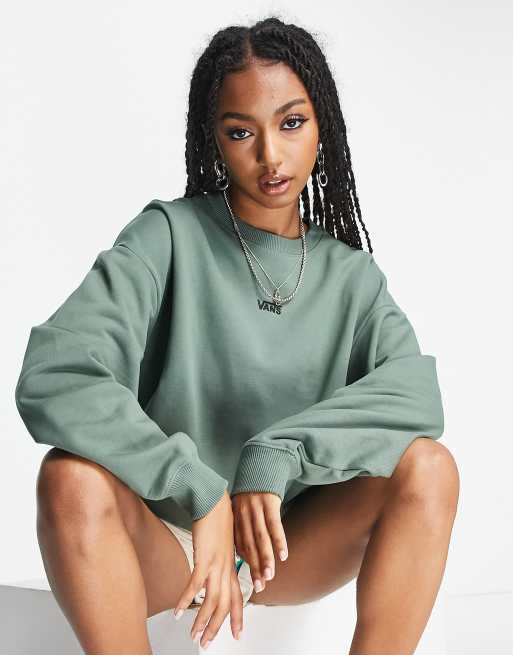 Vans Flying V oversized sweatshirt in duck green 