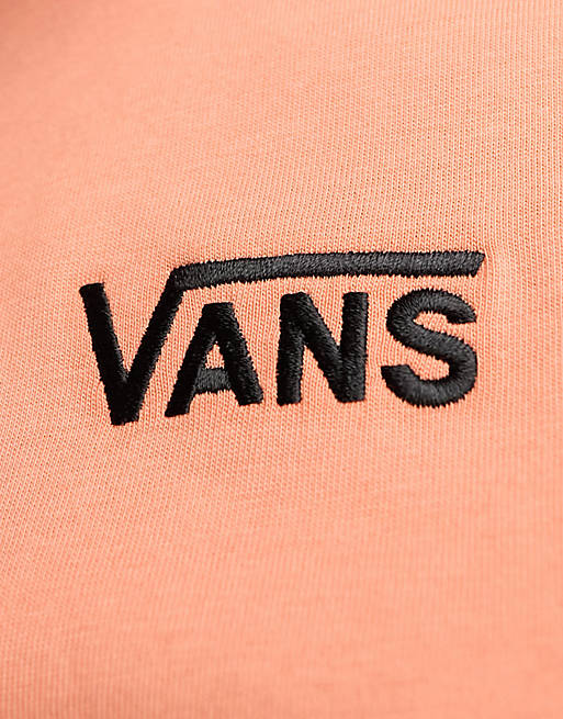 Vans flying v oversized T-shirt in orange with central logo | ASOS