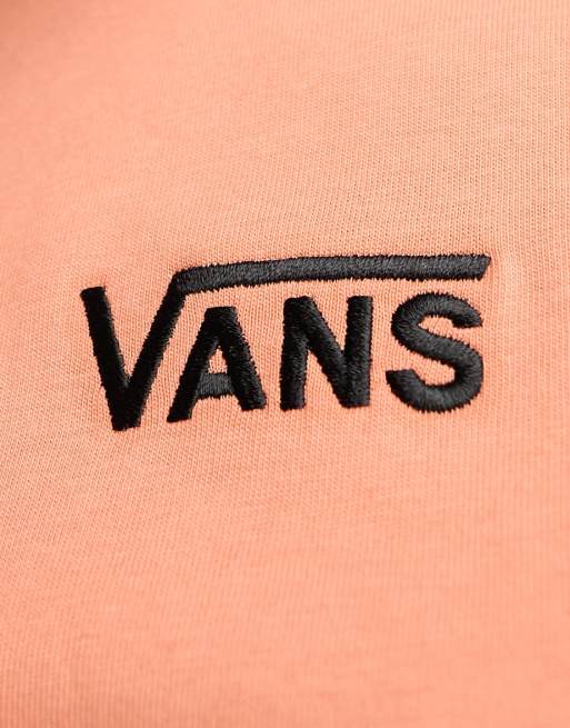 Vans flying v oversized T-shirt in orange with central logo | ASOS