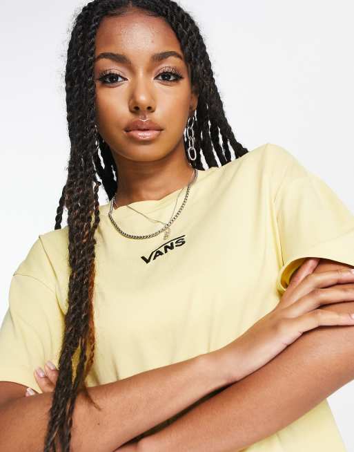 Vans Flying V oversized tshirt in yellow ASOS