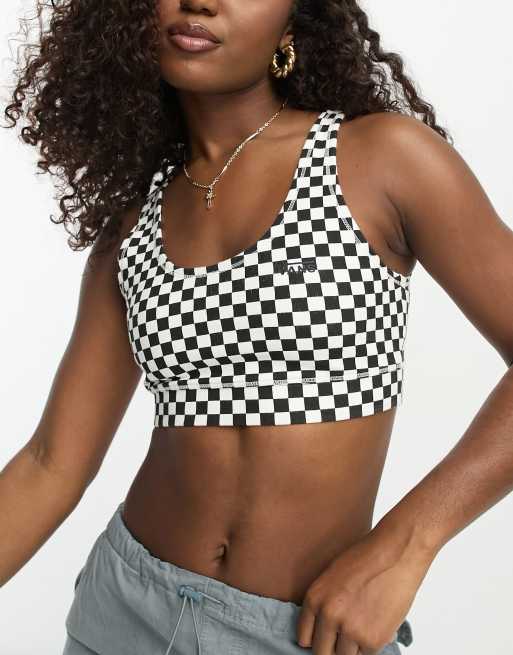 Black and white sales checkered bralette