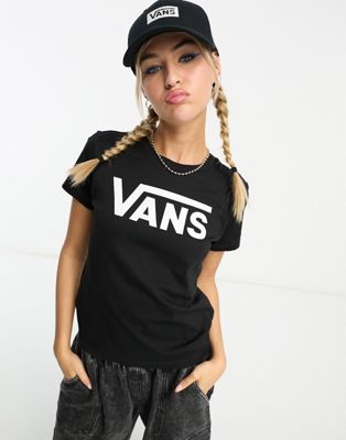 Vans flying v t-shirt in black