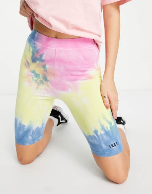 Vans Flying V tie dye legging shorts in multi