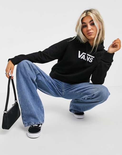 Vans - Flying V - Sweat à capuche coupe carrée - Noir