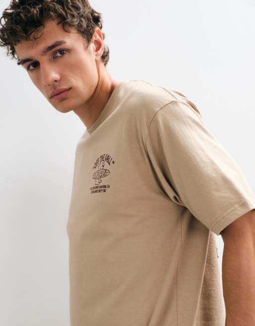 Vans Food Spot backprint t-shirt in beige, 4 of 5