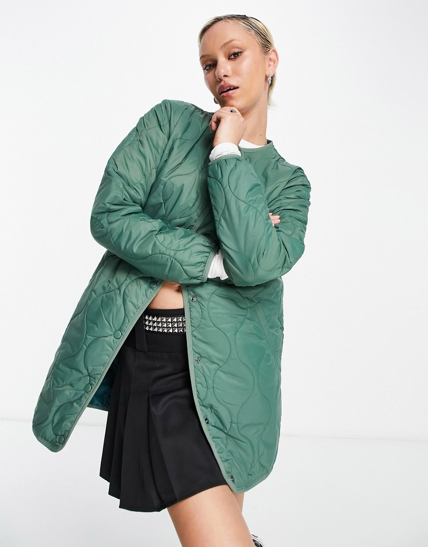 Vans Forces quilted lined jacket in green