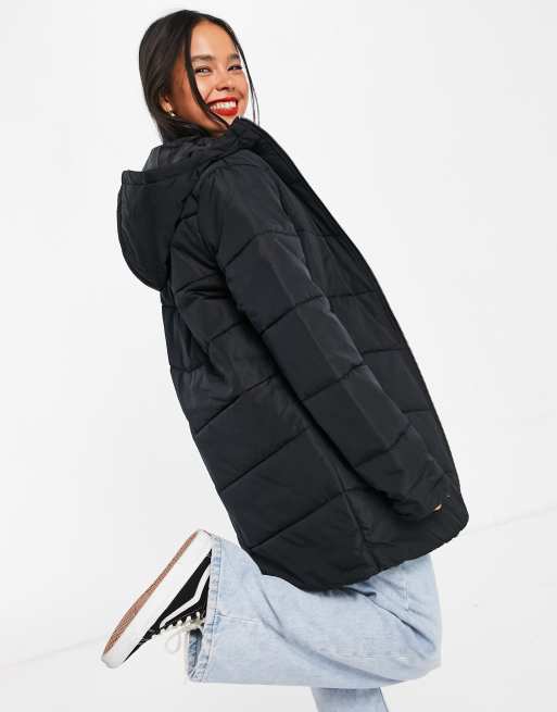 Vans – Foundry Long – Lange Steppjacke in Schwarz, 2 von 4