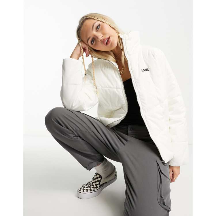 Vans Foundry Pufferjacke in gebrochenem WeiB ASOS