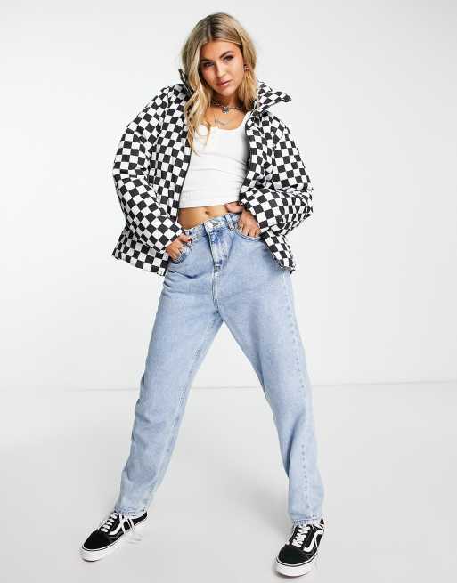 Vans – Foundry – Steppjacke mit Schachbrettmuster in Schwarz und Weiß 