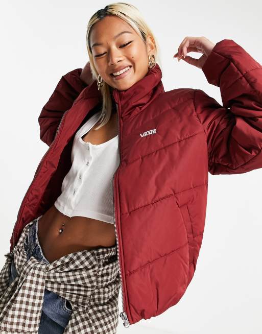 Vans Foundry V MTE puffer jacket in burgundy