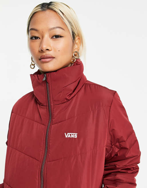 Vans windbreaker shop womens red