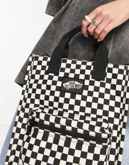 Rose checkerboard cheap vans backpack