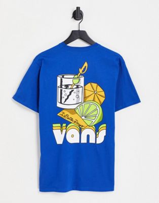 Vans fruit back print t-shirt in blue